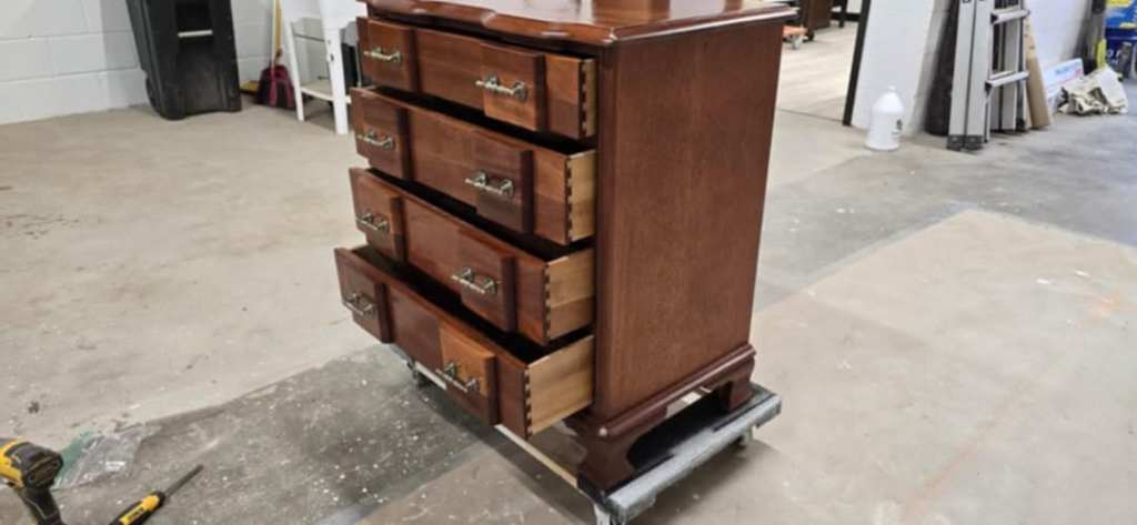 In Shop Wood Furniture repair and restoration by Kirk Furniture and Cabinetry Restoration Houston Texas